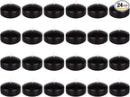Mega Candles 24 pcs Unscented Black Floating Candles, Hand Poured Wax Candle 2 Inch Diameter, Home Décor, Wedding Receptions, Occasions, Festivities, Events, Meditations, Tranquility, Spa