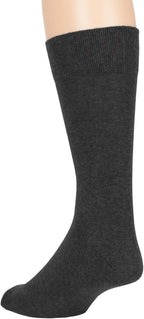 7BigStars Mens Dress Socks – 6 Pairs Crew, Soft Stay Up, Cotton Comfort for Business, Office, Big and Tall, Breathable