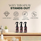 Room Spray Freshener - Long-Lasting Luxury Scents - Room and Linen Spray for Bedding, Sheets, Fabric, Furniture for Aromatherapy - 10.14 fl oz (Multipack 3:Mango,Jasmine,Spring)