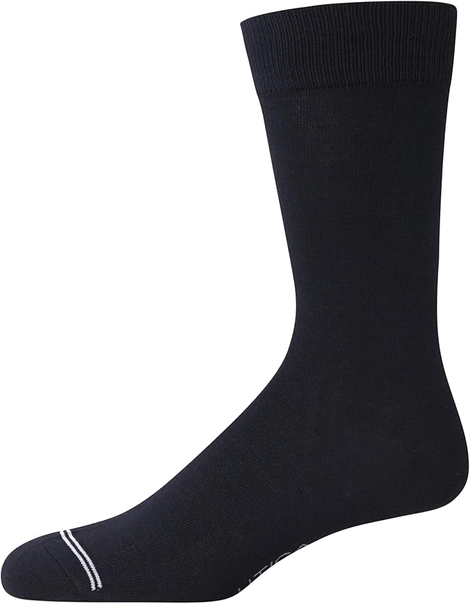 Nautica Mens Dress Socks - 10 Pack Breathable Stretch Crew-Length Work Socks for Men for Business Formal Wear (Sizes: 6-12.5)