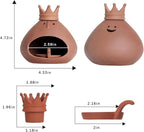 Terracotta Palo Santo Holder Chiminea Incense Burner for Yoga, Cone Burner, Energy Cleansing, Sage Ash Catcher, Smudge Bowl, Unique Meditation Gift