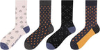HHX YONLEE Dress Socks 5/6/10 Pairs Crew Argyle Colorful Cotton Novelty Casual Happy Fun