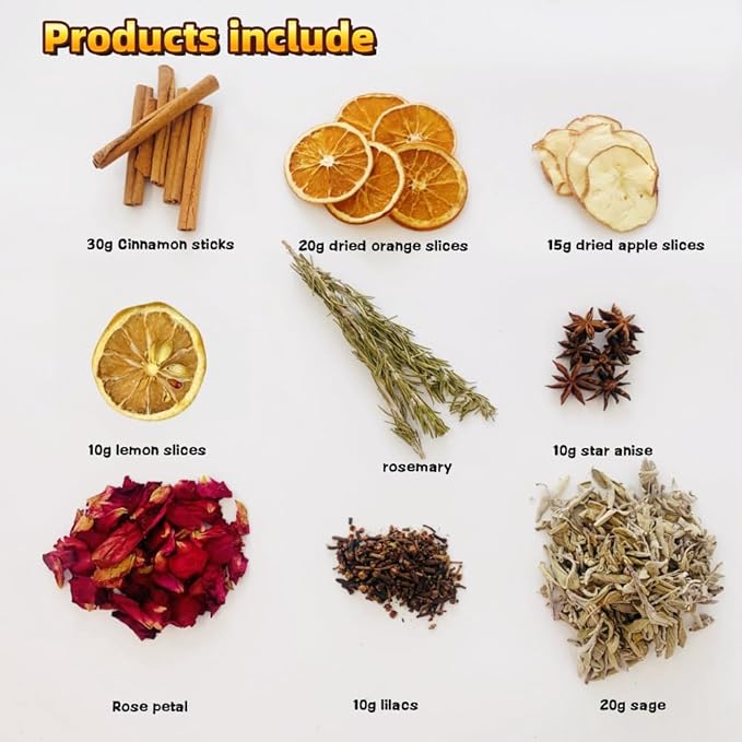 Simmering Potpourri, Potpourri Simmer Pot - Cinnamon, Cloves, Rosemary, Orange Slices, Apple Slice Perfect House Warming Hostess Gift