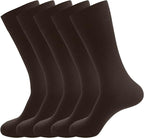 Men's Dress Socks 5 Pairs Mens Cotton Calf Business Formal Socks Soft Breathable Athletic Long Crew Casual Socks