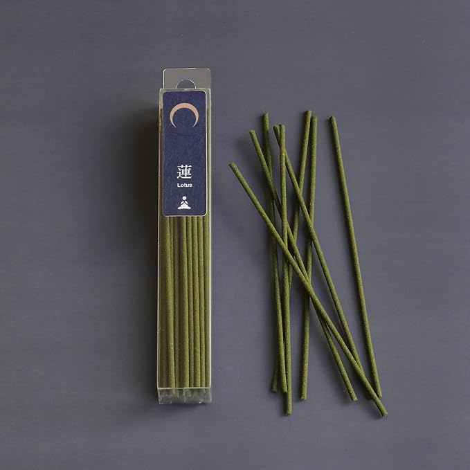 Asayu Japan Low Smoke Incense Sticks - Yoga Set (Lotus + Sandalwood), 40gr (Each Scent 20g), for Yoga, Zen Meditation and Relaxation - Smokeless for Less Irritation