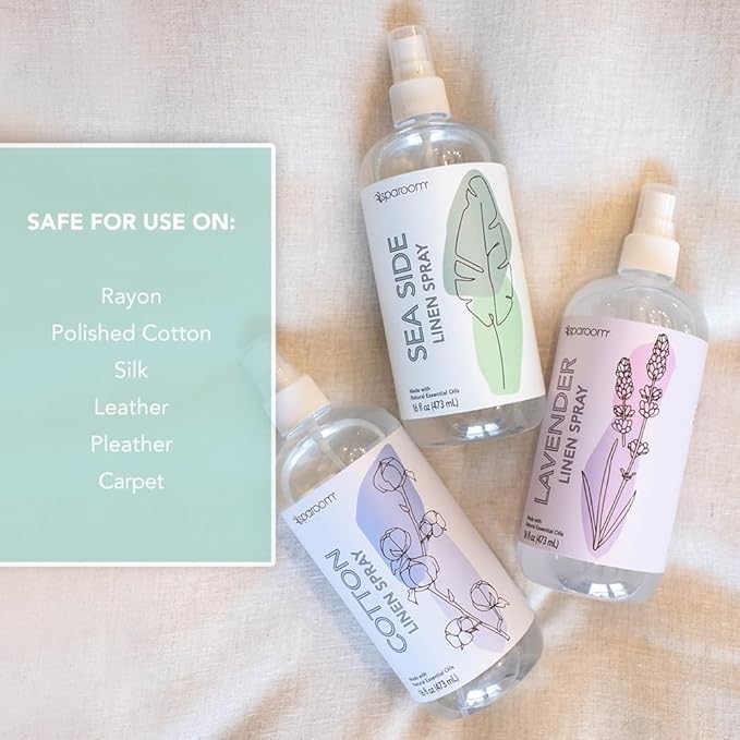 SpaRoom Aromatherapy Linen and Fragrant Room Spray Made with Essential Oils, 16 Ounces, Sea Side ~ Salty, Breezy, Coastal