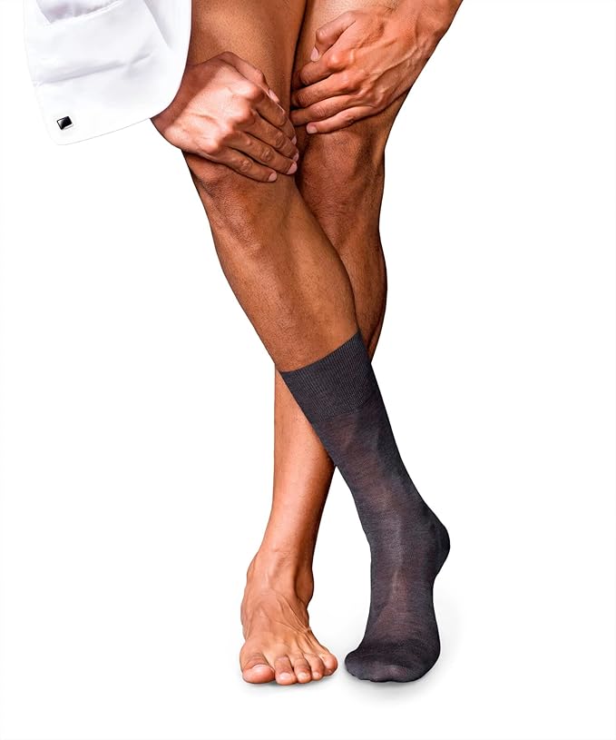 FALKE Men's No. 9 Egyptian Cotton Luxury Dress Socks, 1 Pair