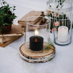 Black Votive Candles, 9 Packs Unscented Small Votives for Halloween, Wedding, Holiday Party, Home (8 Hour), 1.5" D x 1.25" H