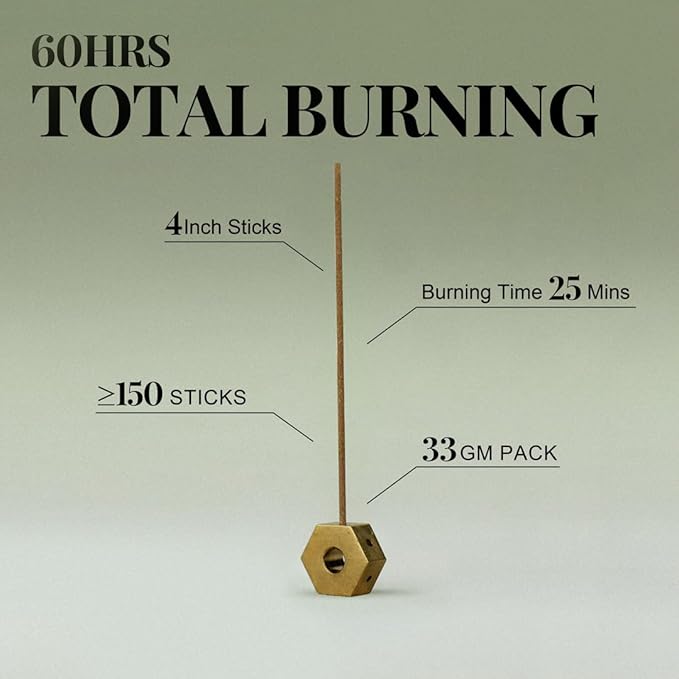 Romance & Calm - Innergy Peach Blossom Incense Sticks, Natural Floral Blend for Self-Love, 150 Sticks