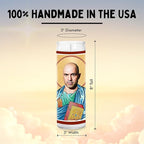 Joe Celebrity Glass Jar Candle – Unscented Handmade Soy Wax Votive Candle – Unique Gift for Podcast Lovers – Home Decor Collectible for Living Room & Office – 8 Inch