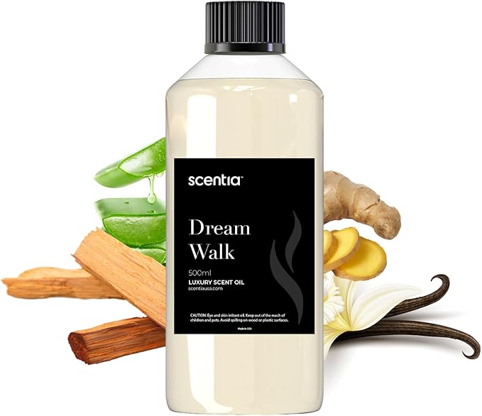 Hotel Diffuser Oil Inspired by The 5- Star Hotel Scent - 500 ml 16.9 fl oz - Essential Oil Blend for Diffuser Refill,White Tea Oil for Aromatherapy Diffusers and Humidifiers - Dream Walk