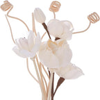 9 Pcs Reed Diffuser Sticks, Reed Fragrance Diffuser Flowers Set, Natural Rattan&Handmade Flower Refill Replacement Sticks, House Bedroom Office Decor