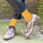 Feraricci Solid Color Casual Dress Socks for Men - Colorful & Comfortable Crew Socks