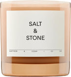 SALT & STONE Scented Candle for Women & Men | Hand-Poured, Aromatic & Fragrant | Coconut & Soy Blend Wax | 100% Cotton Wick | Long-Lasting 50 Hour Burn Time (8.5 oz) (Saffron & Cedar)
