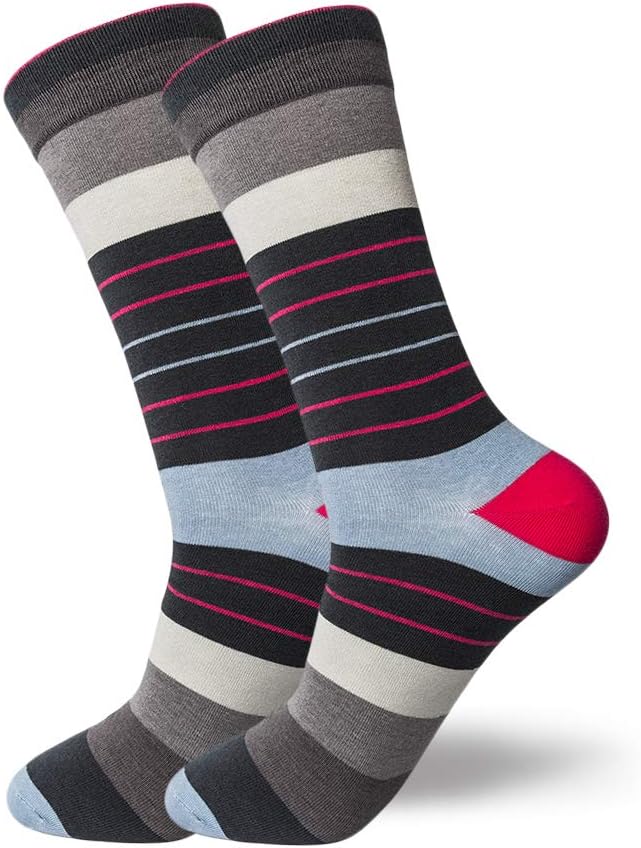 HHX YONLEE Dress Socks 5/6/10 Pairs Crew Argyle Colorful Cotton Novelty Casual Happy Fun