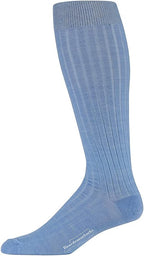 Merino Wool Dress Socks for Men – Over-the-Calf, Ribbed Wool Dress Socks for Size 8-12 – Breathable, Reinforced Heel and Toe