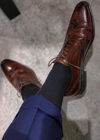 Men's Dress Socks 5 Pairs Mens Cotton Calf Business Formal Socks Soft Breathable Athletic Long Crew Casual Socks