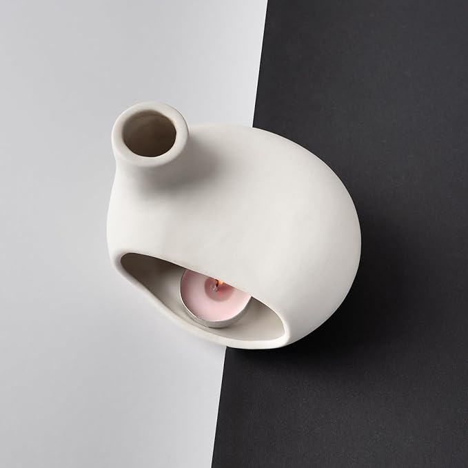 Modern Palo Santo Holder Ceramic Burner for Meditation and Energy Cleansing - Handcrafted Smudge Bowl for Wood Sticks, Sage, and Incense Cones