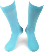 Feraricci Solid Color Casual Dress Socks for Men - Colorful & Comfortable Crew Socks