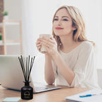 HOSSIAN Reed Diffuser Sticks - Reed diffusers-Reed Sticks -Diffuser Glass Bottles-Diffuser Refills- Natural Rattan Wood Replacement for Aroma Fragrance (10" Black)