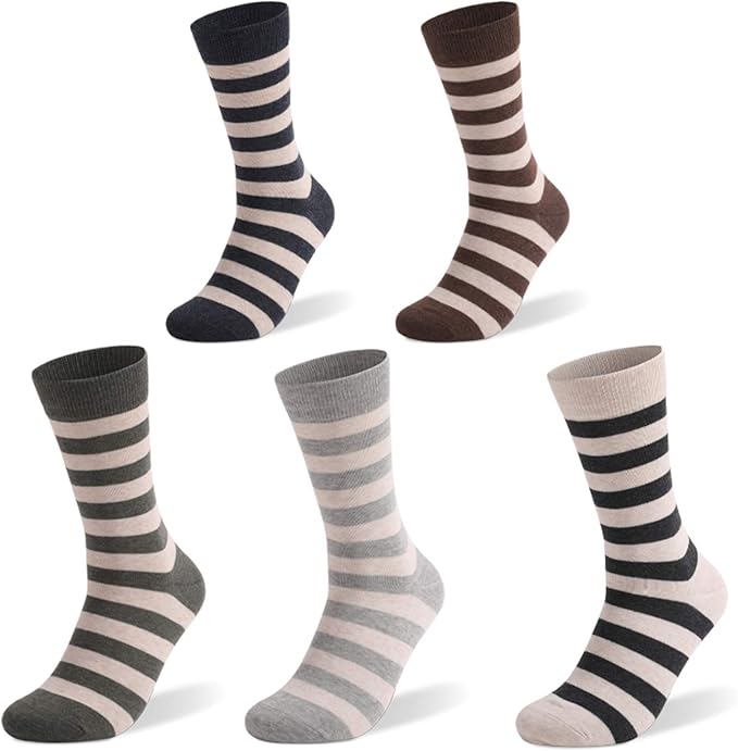 DRASEX Men's Dress Socks Funky Colorful Pattern Cotton Novelty Casual Crew Socks