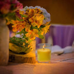 Small Citronella Candles Outdoor and Indoor Soy Wax Votive Candles for Party Dinner and Camping - 12 Hours Burn Time, Set of 12