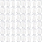 48 Pack White Unscented Clear Glass Filled Votive Candles. Hand Poured Wax Candle Ideal Gifts for Aromatherapy Spa Weddings Birthdays Holidays Party (White)