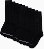 Nautica Mens Dress Socks - 10 Pack Breathable Stretch Crew-Length Work Socks for Men for Business Formal Wear (Sizes: 6-12.5)