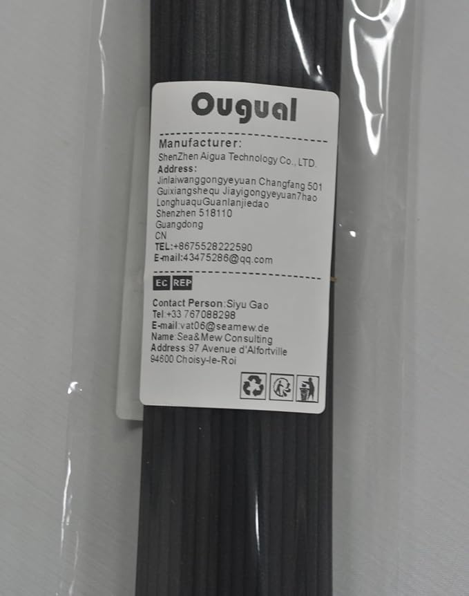 100 Pieces Fiber Reed Diffuser Replacement Refill Sticks (12.5" x 3mm, Black)