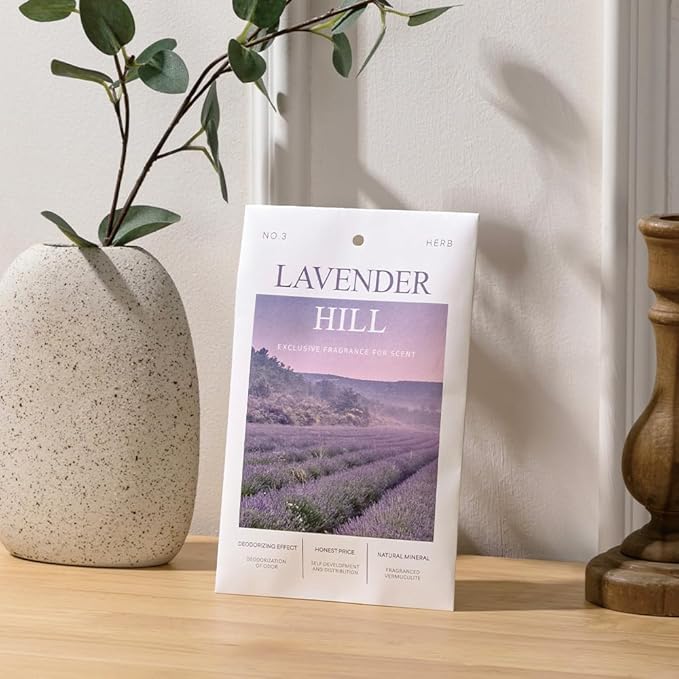 COCODOR 5 Packs Lavender Scented Sachets/Air Freshener Sachets Bags for Drawers, Closet, Cars, Long-Lasting Deodorizers Fresh Scents, Home Fragrance