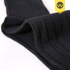 WANDER Mens Dress Socks Double Needle Rib Cotton Solid Premium Socks Lightweight Classic Business Socks 6/8 Pairs 7-12/13-15