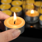 16 Packs Beeswax Tealight Candles,Natural Beeswax Tea Lights Candle in Aluminum Cups,4-5 Hour Burn Time,Unscented Smokeless Candles