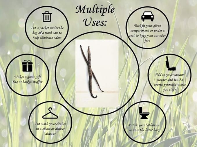 Simplicity Scents Vanilla Scented Sachets Pack of 6, Everyday - Long-Lasting Scented Bags, Home Fragrance, Air Freshener & Deodorizer for Closet, Room, Drawer, or Cars, Made in USA