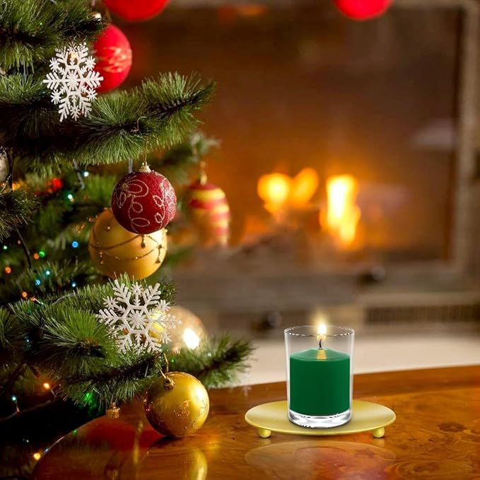 9 Packs Green Votive Candles, Unscented Small Votives for Wedding, St. Patrick's Day Holiday Party, Home Decoration (8 Hour), 1.5" D x 1.25" H