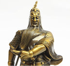 Guan Yu,Chinese Fengshui Guan Gong Statue,Antique Bronze Finish Statue for Decoration car Home Office Tabletop,Historical Collection Good Lucky Gifts 4.6 Inch