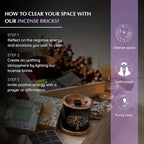 White Sage & Lavender Incense Bricks with Rainbow Exotic Burner by Aromafume | 2x9 Bricks | Sage Incense for Cleansing Negative Energy & Protection | Sage for Smokeless Smudging, Spiritual Cleansing