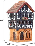 Ceramic Houses Collection - Collectible Miniature of Historic House in Lauterbach Germany - Cone Incense Holder Room Decor - Ceramic Incense Burner S19-1