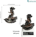 Comeon Backflow Incense Burner Handmade Resin Waterfall Incense Holder Ruyi Zen Hand Incense Waterfall Burner Home Decor + 20 Backflow Incense Cones 30 Incense Sticks 1 Tweezer 1 Mat