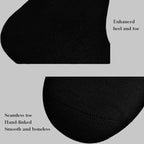 Ait fish Men's 100% Cotton Loose Cuff Crew Socks Lightweight Plain Dress Socks 5 Pairs