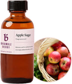 Bramble Berry Apple Sage Fragrance Oil 2 oz | Crisp Fruity Herbal Scent for Soap Making, Candles, Bath Bombs, Lotion & Body Care | Skin Safe, Vegan, Paraben & Phthalate Free, DIY Craft Essential