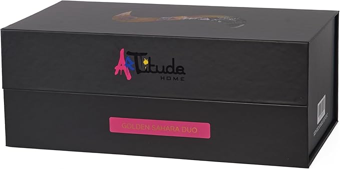 Golden Sahara 2 Piece Ceramic Candle Gift Set