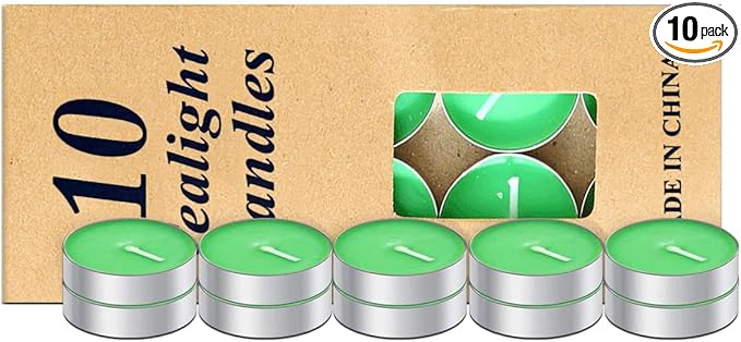 Tea Candles Wedding Party and Home Decoration Votive Parties Tealight Small Wishing Bulk 10 Pack with 1.5-2 Hours Extended Burn Time Mini for Birthday Halloween Emergency Family Gatherings(LVSE)