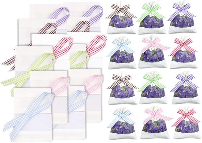 Sachet Empty Bags Linen Fabric Bags Organza Gauze Bags for Lavender, Spice and Herbs
