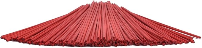 Resafy Reed Diffuser Sticks, Jecnovo Pack of 100 Fiber Sticks with Handmade Linen Bag, Safe and Non-Toxic, 9 Inches Long 3mm Diameter Aromatherapy Diffusers for Home, Spa and Office(Burgundy)