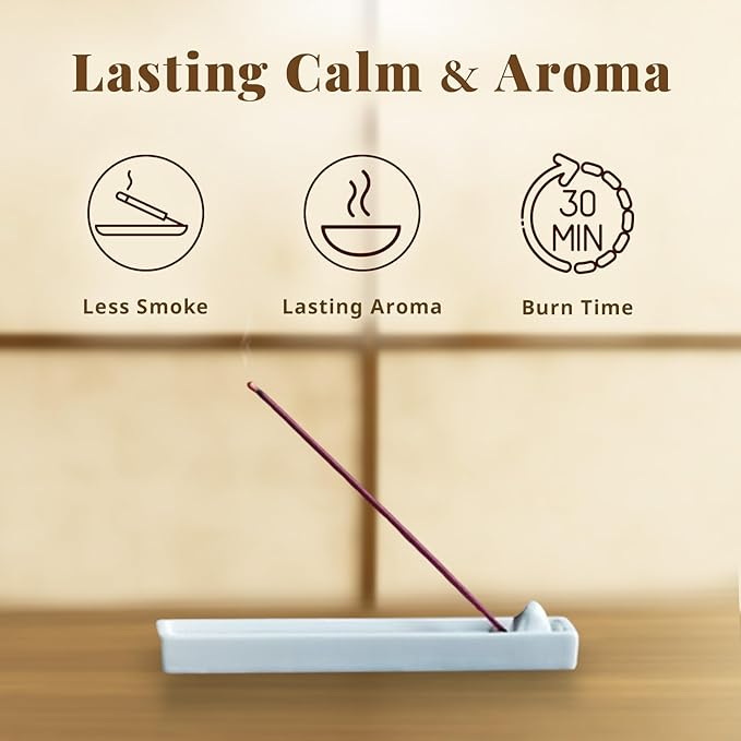 Hasegawa 永遠の今 悠々 | Low Smoke Japanese Incense Sticks | Tranquil Agarwood & Sandalwood Blend | 5.3-inch, 30-Minute Burn, No Synthetic Fragrances, 100g Pack