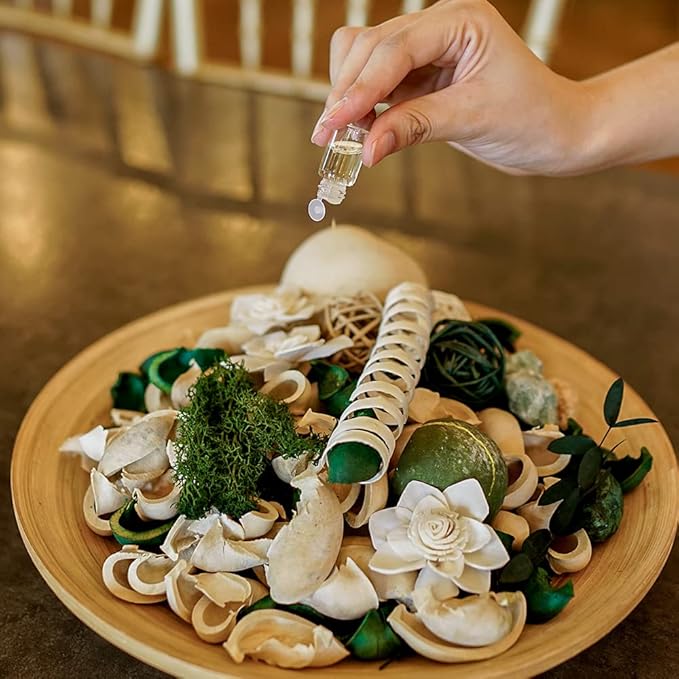 Green Potpourri Bags,Cedar Scented Potpourri Bowl Filler, Dried Flowers, Home Fragrance Sachet, Bathroom Decor(20 oz)