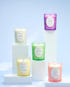 M&SENSE Citrus Pine Scented Candles Summer Paradise, Wooden Wick Candle with Lid, 100 Hours Slow Burning No Toxin Natural Soy Wax 18oz, Air Purifying Calm Relax Home Fragrance, Housewarming Gifts