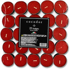 COCODOR Scented Tealight Candles/Black Cherry / 25 Pack / 4-5 Hour Extended Burn Time/Made in Italy, Cotton Wick, Scented Home Deco, Fragrance, Mother's Day