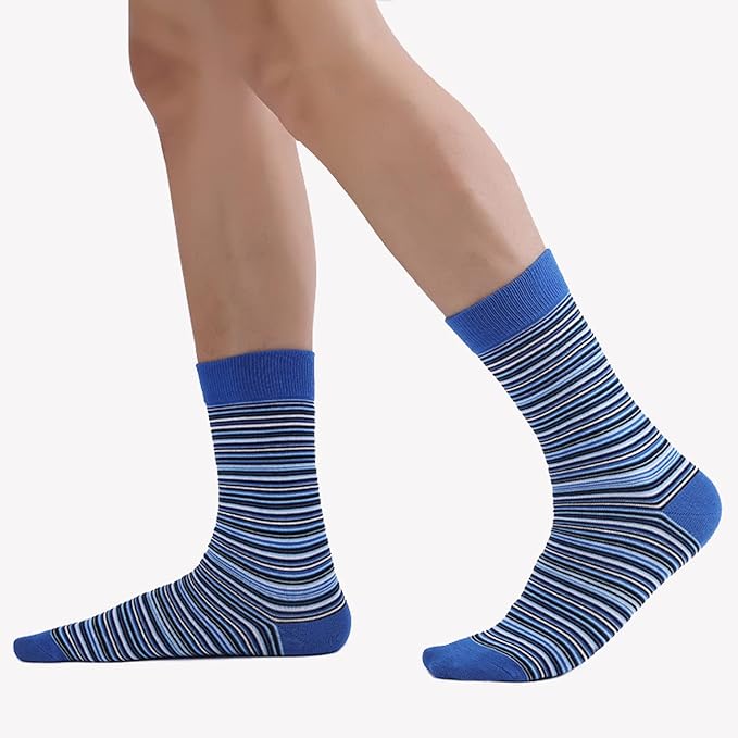 DRASEX Men's Dress Socks Funky Colorful Pattern Cotton Novelty Casual Crew Socks