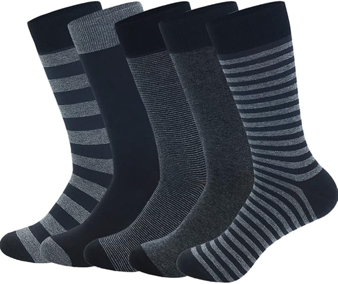 DRASEX Men's Dress Socks Funky Colorful Pattern Cotton Novelty Casual Crew Socks